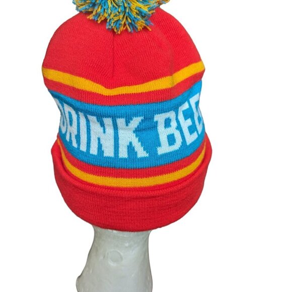 New 10 Barrel Brewing Hat Hella Big Air Beanie Pom Cuff Portland Beer Unisex - Picture 2 of 6